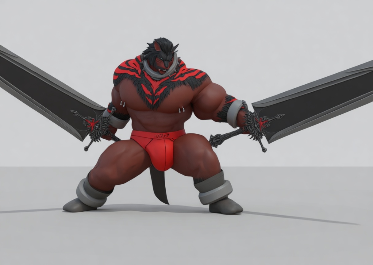 Anthropomorphic Tiger Warrior Figurine free 3D printable STL