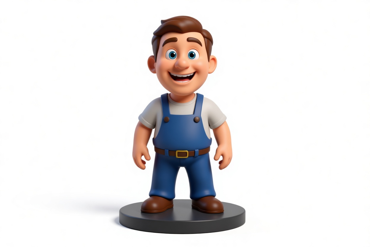 Cartoon Worker Figurine free 3D printable STL