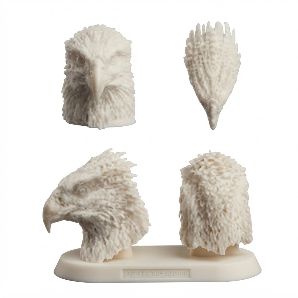 Osprey Bird Head Bust free 3D printable STL