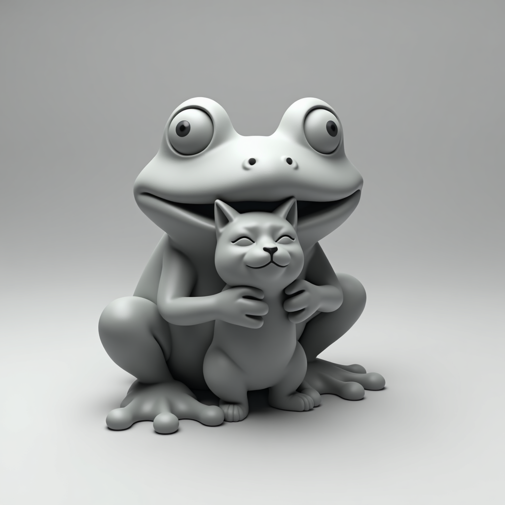 Frog with Cat
