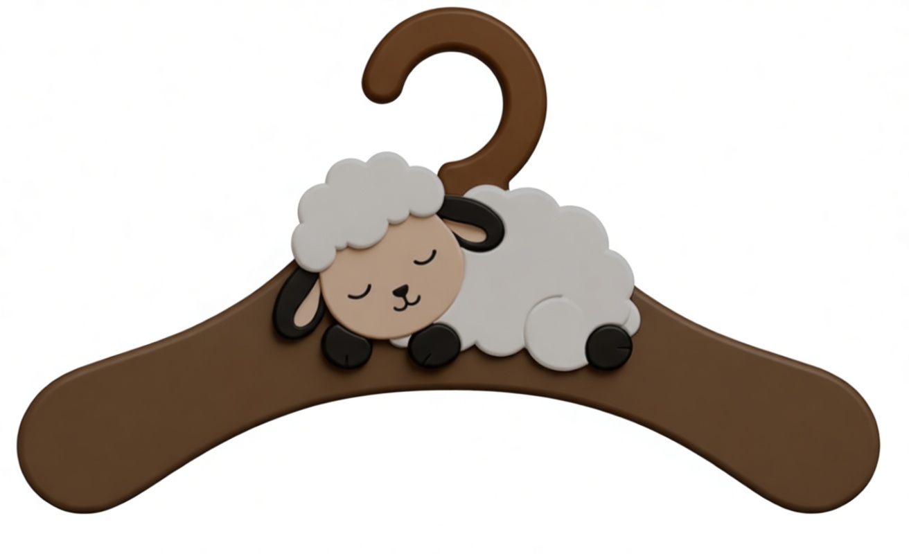 Sleeping Sheep Clothes Hanger free 3D printable STL