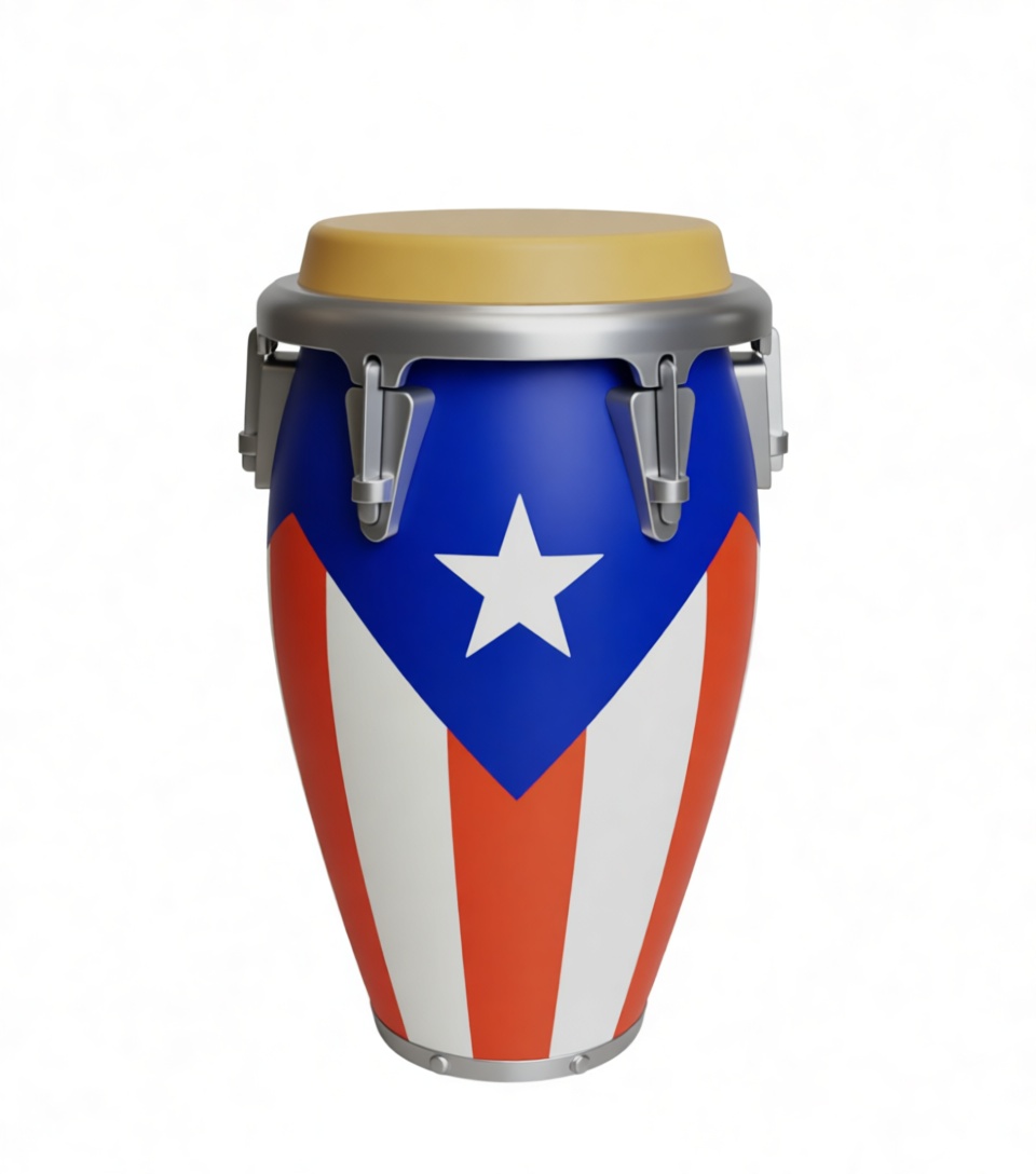 Puerto Rican Conga Drum free 3D printable STL