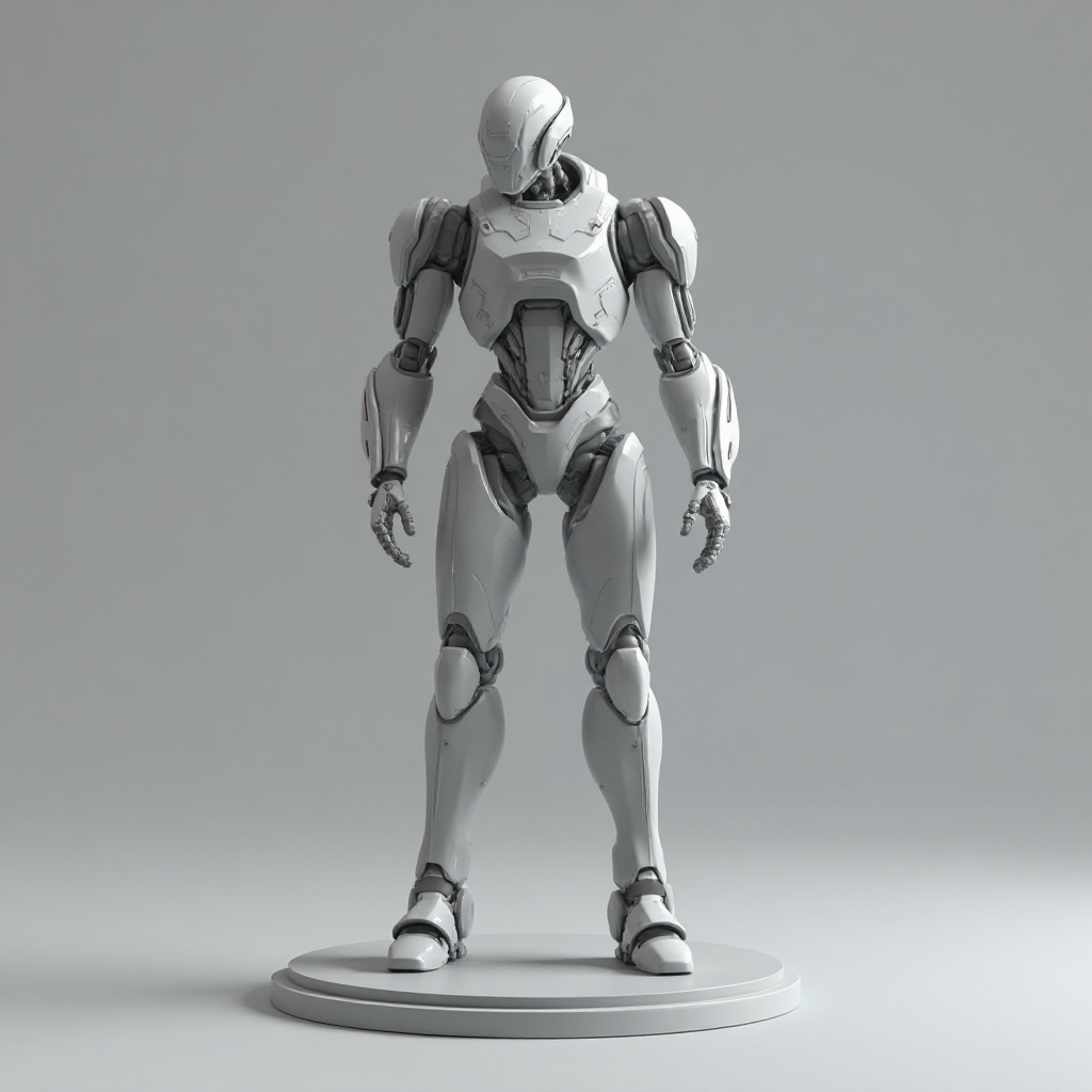 Futuristic Robot Figurine free 3D printable STL