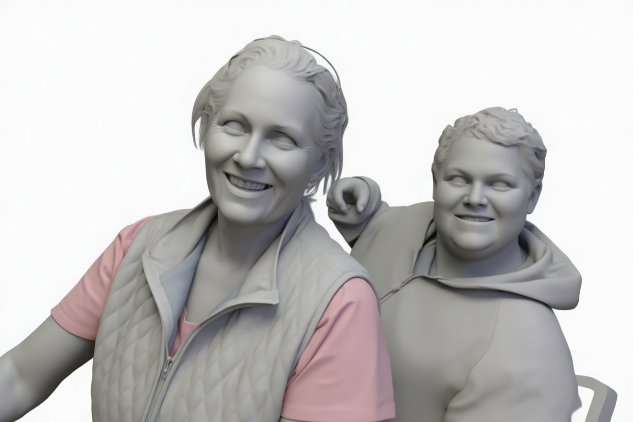 Mother and Son Figurine free 3D printable STL