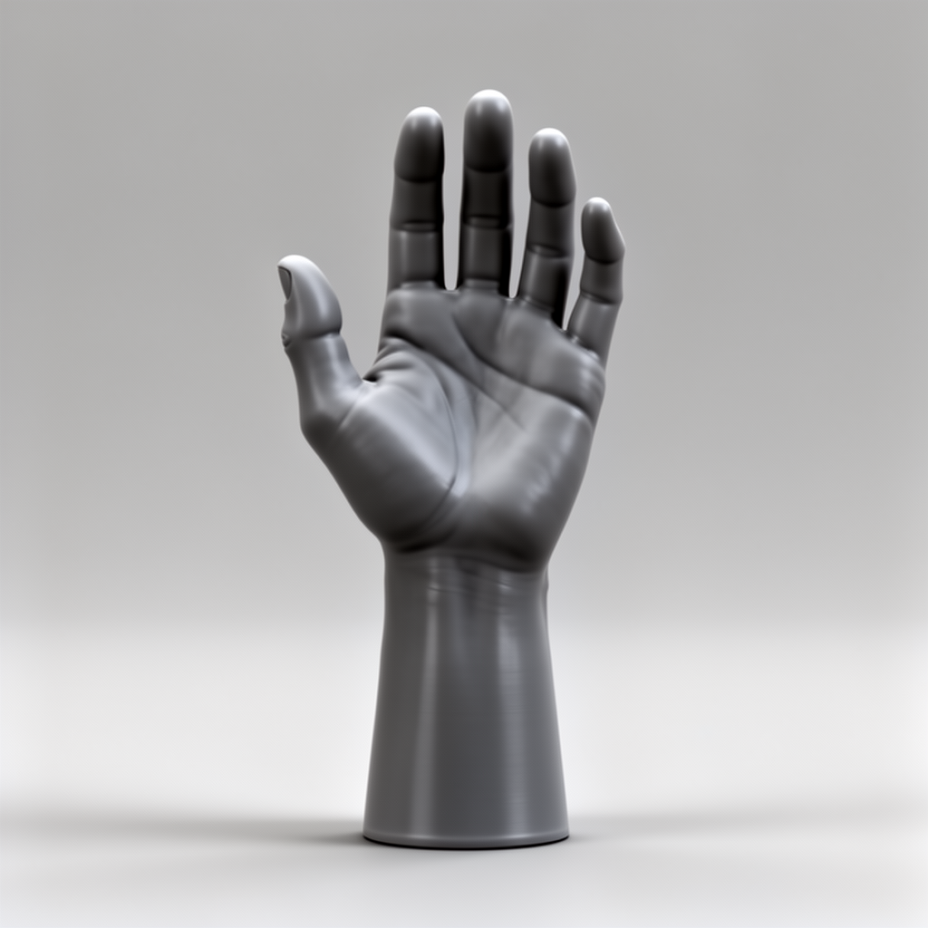 Realistic Human Hand Model free 3D printable STL