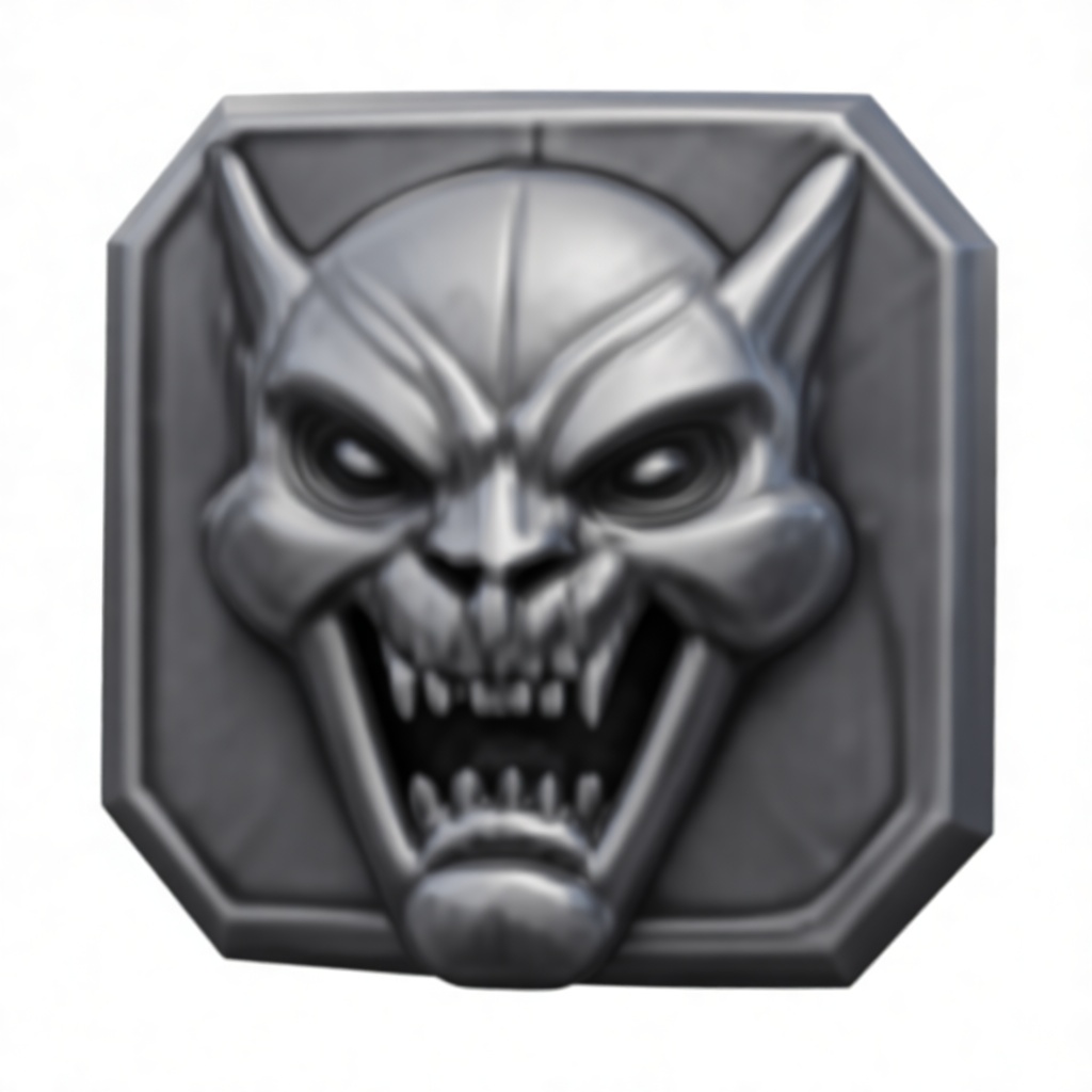 Demon Gargoyle Shield Emblem free 3D printable STL