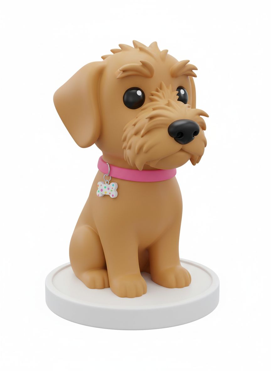 Cute Cartoon Dog Figure free 3D printable STL
