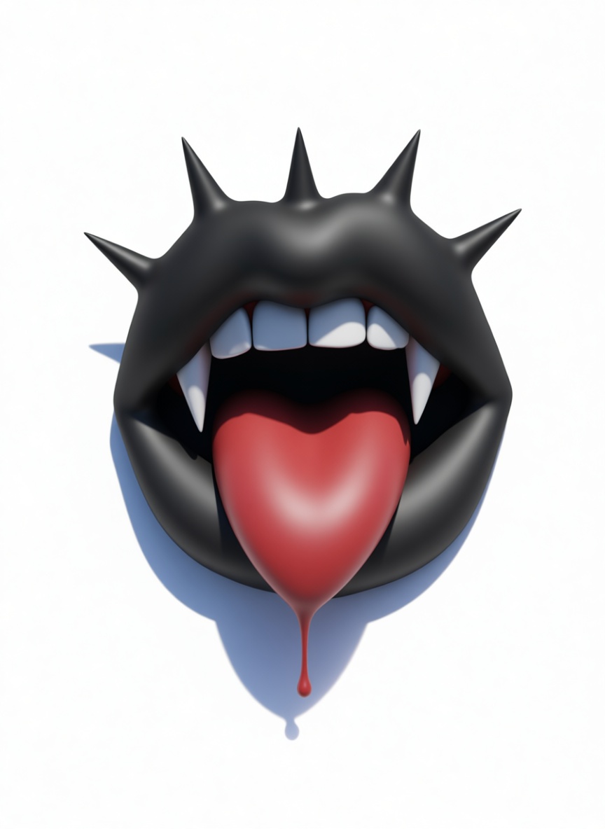 Spiked Mouth Sculpture free 3D printable STL
