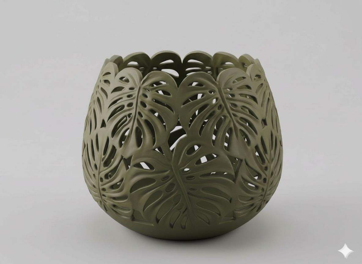 Monstera Leaf Bowl free 3D printable STL