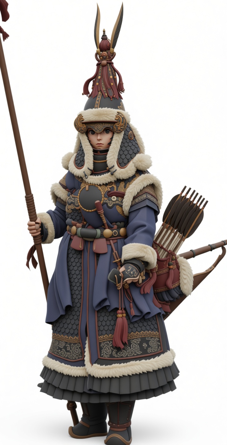 Mongol Archer Figurine free 3D printable STL