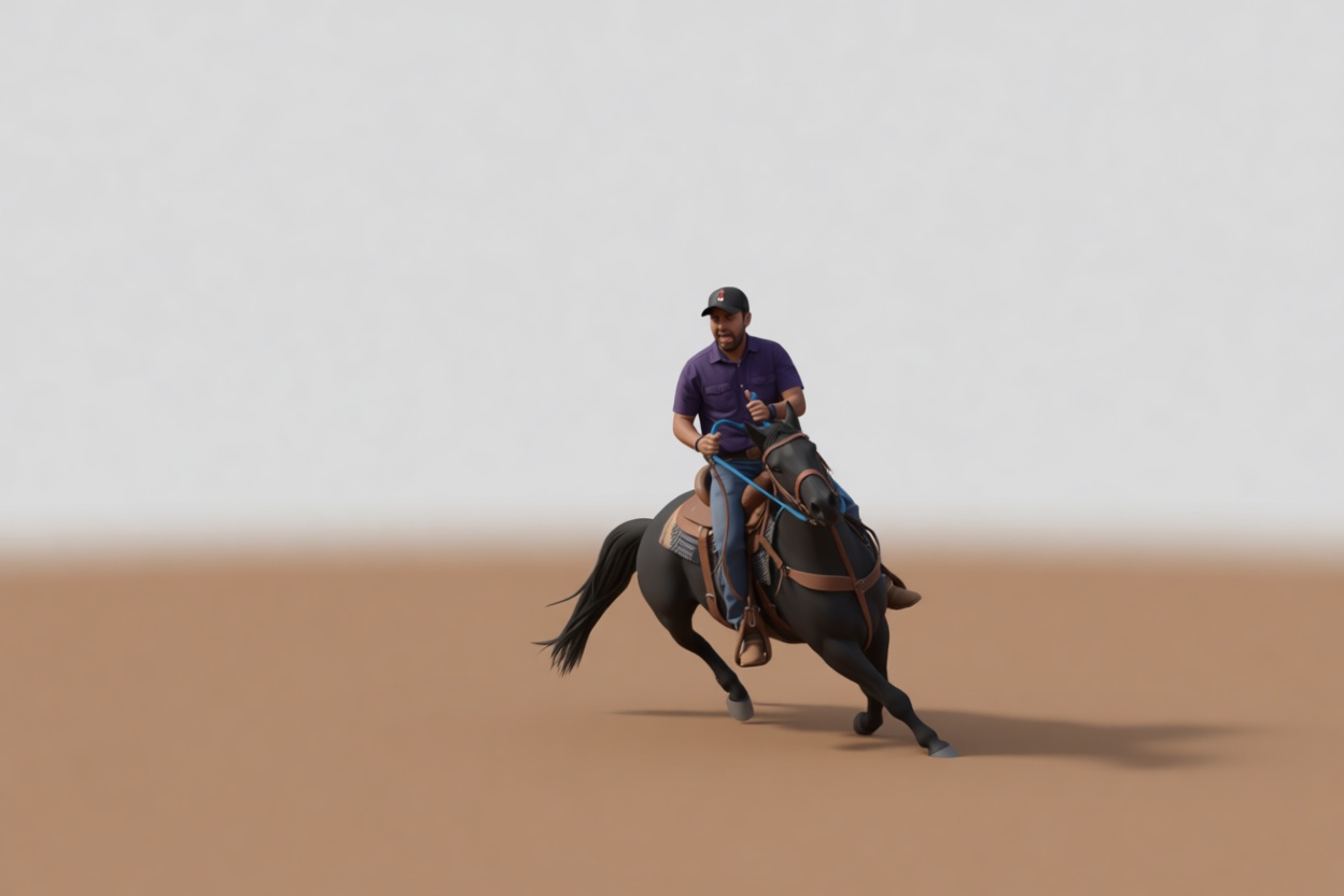 Cowboy on Galloping Horse Figurine free 3D printable STL