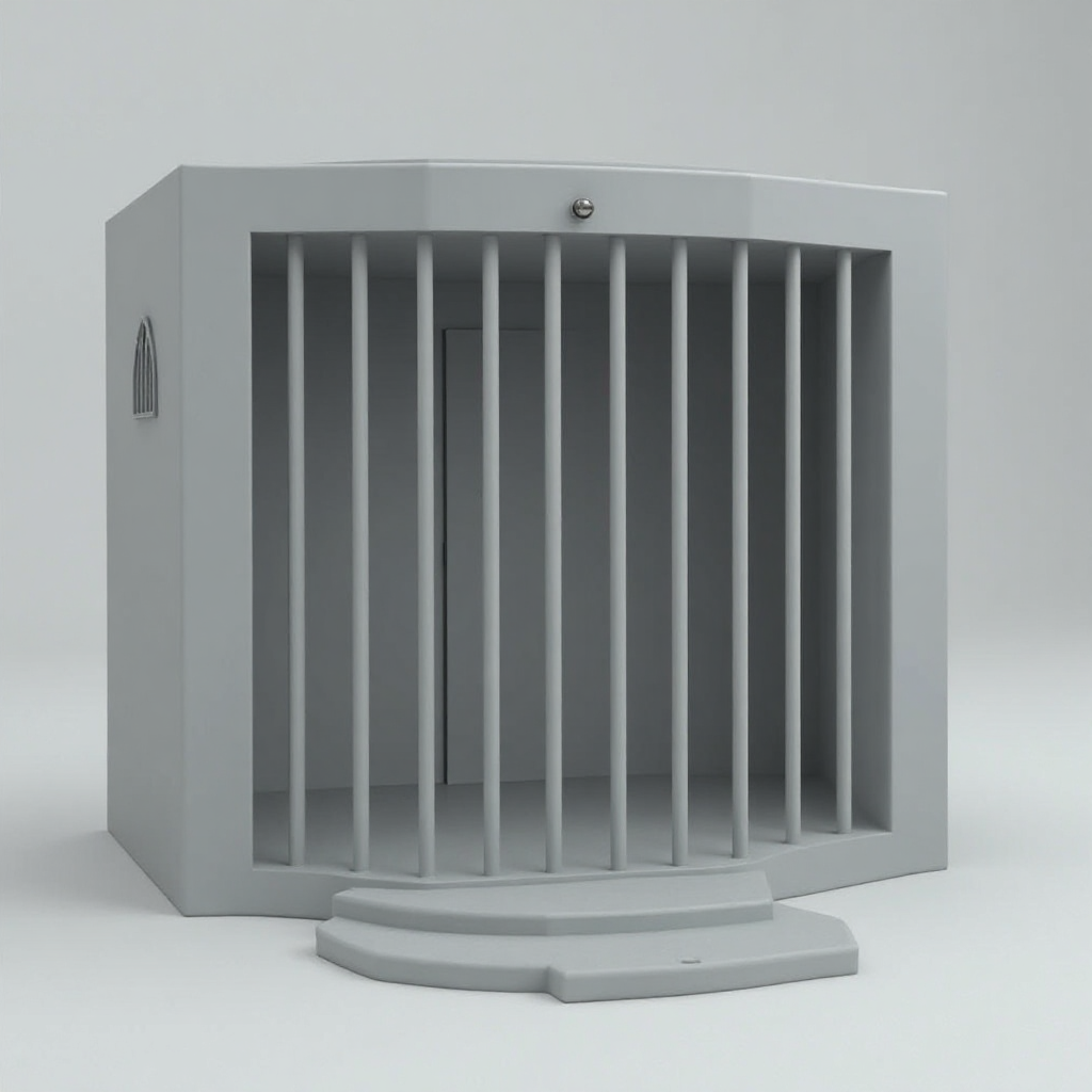 Roofless Jail Cell Model free 3D printable STL