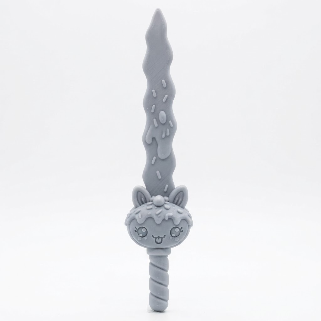 Kawaii Donut Sword Figurine free 3D printable STL