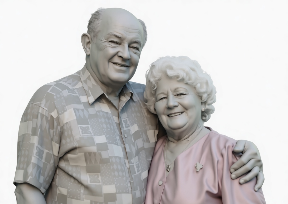 Elderly Couple Figurine free 3D printable STL
