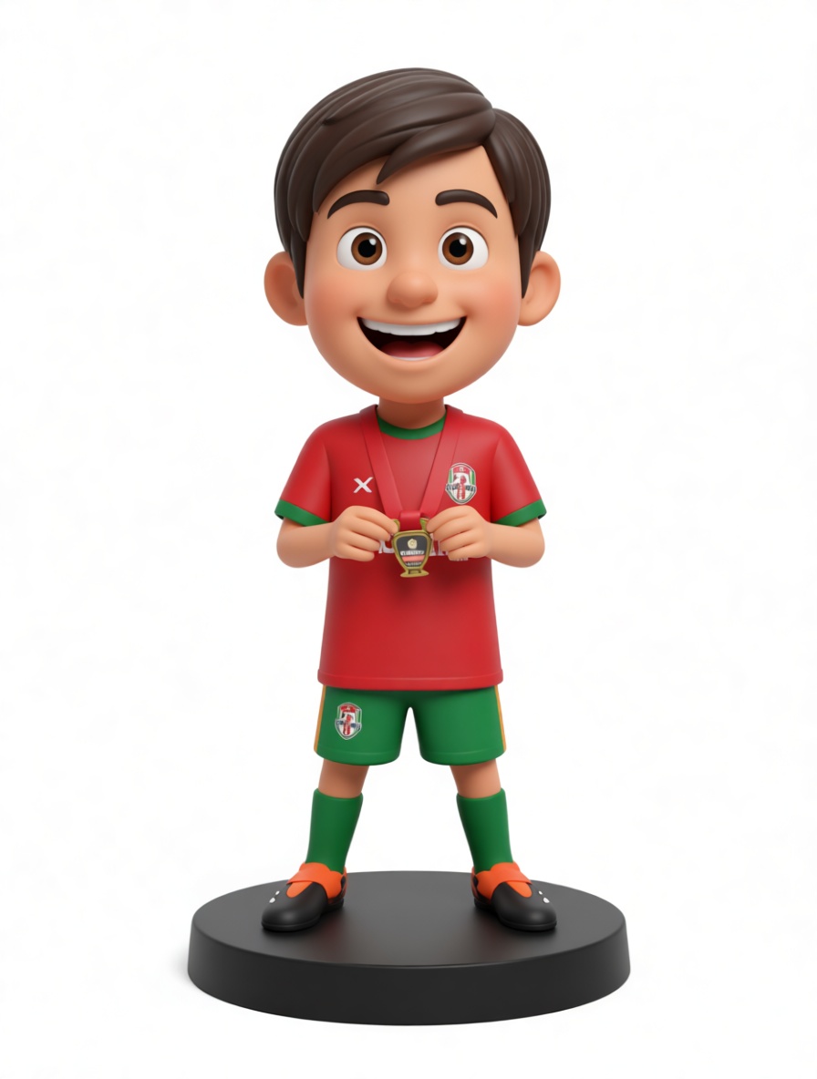 Youth Soccer Player Figurine free 3D printable STL