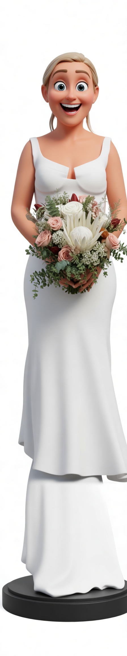 Bride Figurine with Bouquet free 3D printable STL