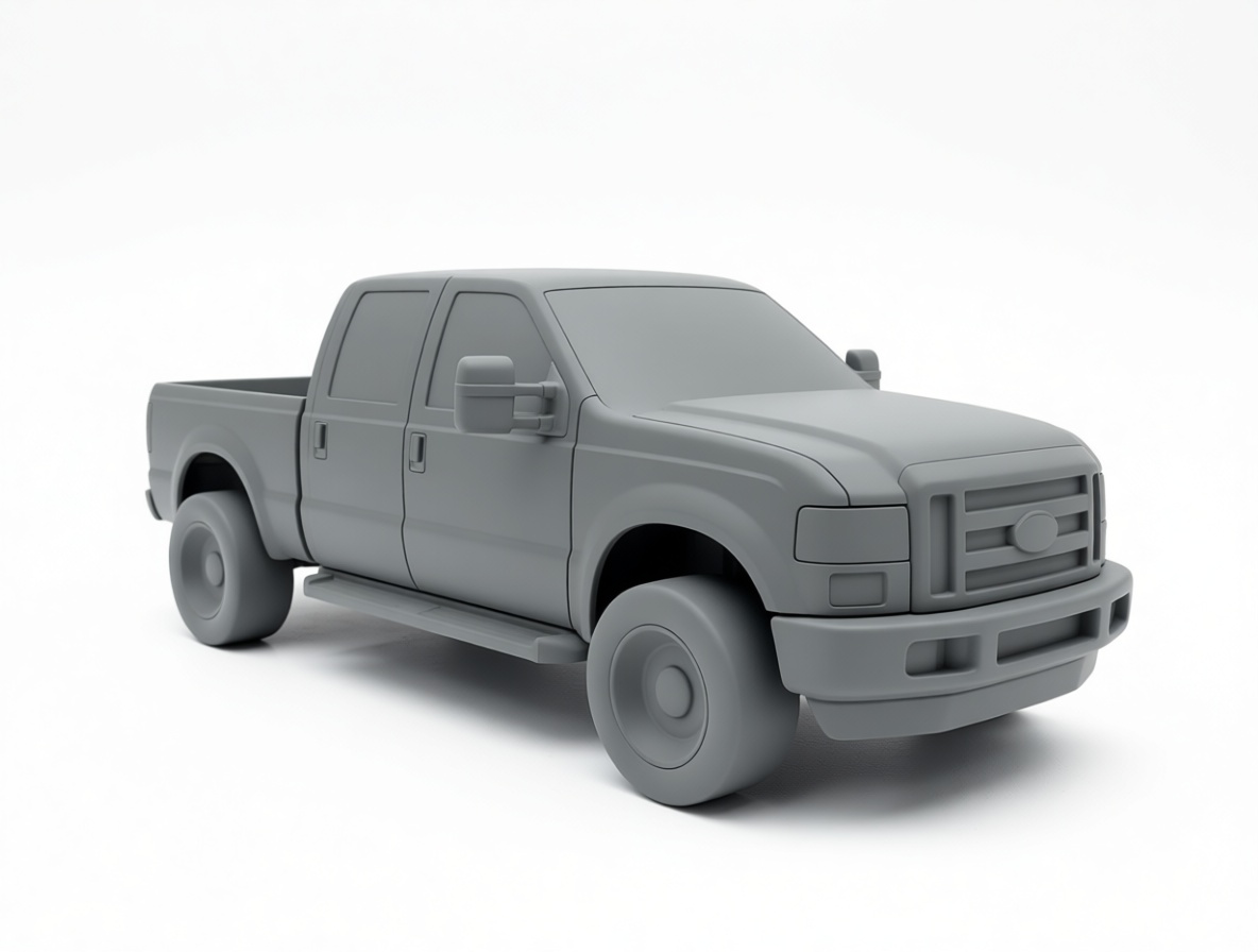 Ford F-250 Pickup Model free 3D printable STL