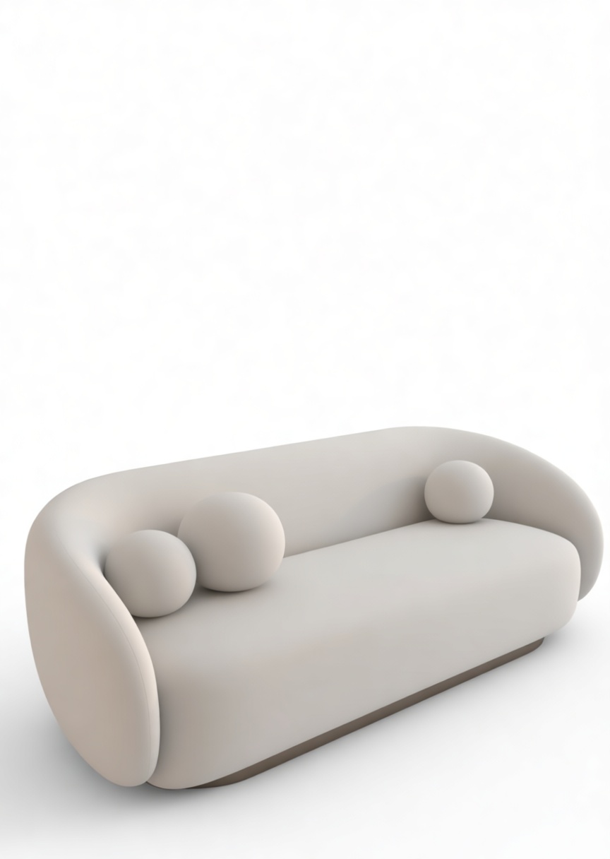Modern Curved Sofa free 3D printable STL