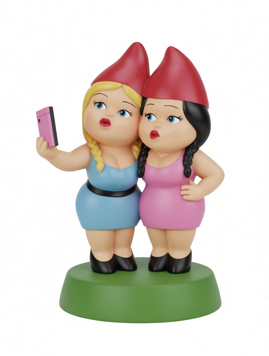 Gnome Selfie Figurines free 3D printable STL