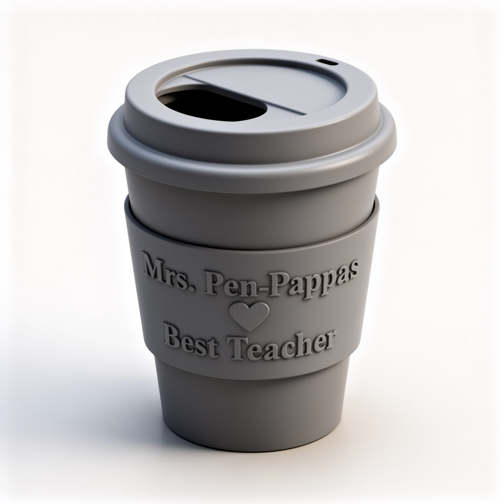 Mrs. Pen-Pappas Coffee Cup - Free 3D Printable STL File