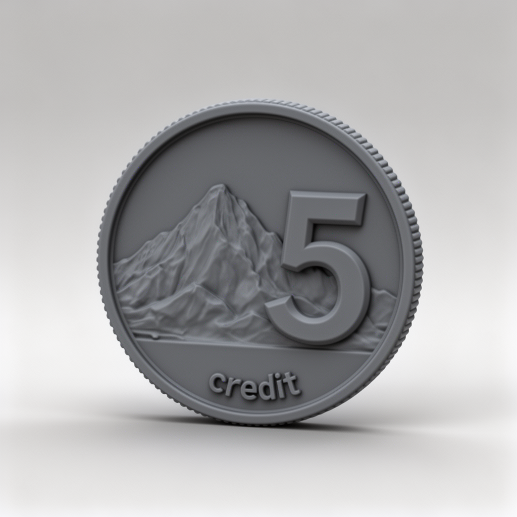 Mountain Coin Model free 3D printable STL