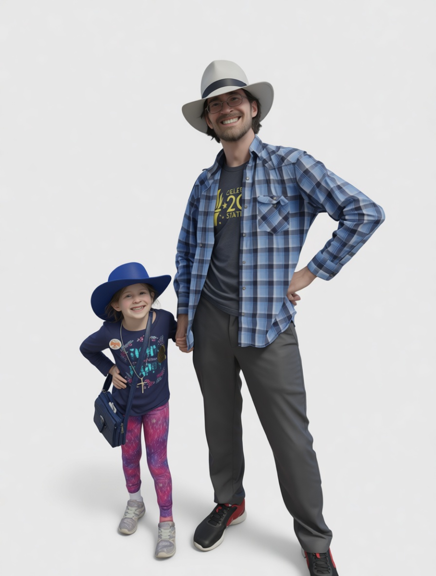 Father and Daughter Figurine free 3D printable STL