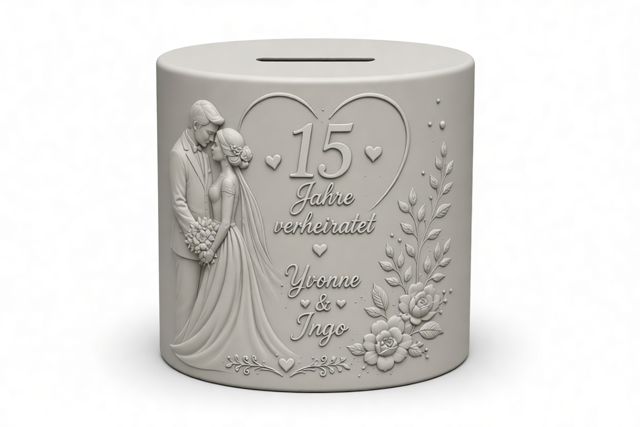 Wedding Anniversary Bank free 3D printable STL
