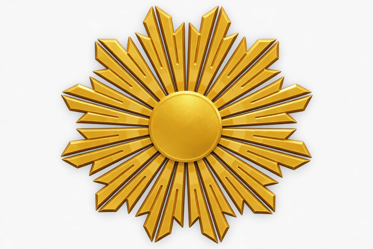 Sunburst Decorative Emblem free 3D printable STL