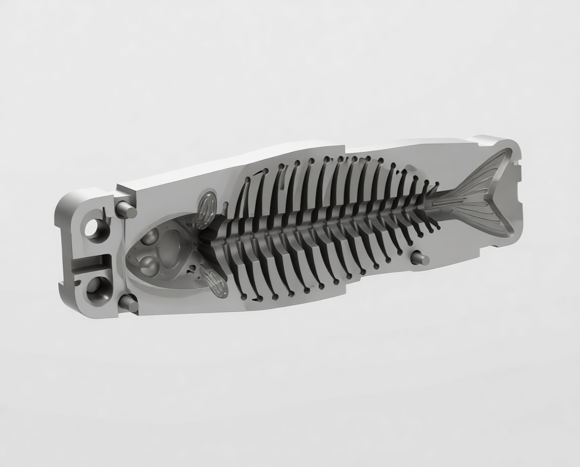 Fish Skeleton Mold free 3D printable STL