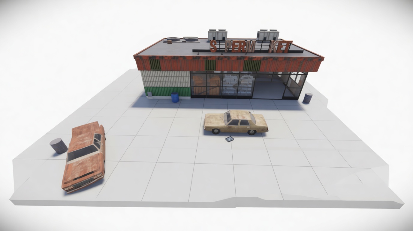 Vintage Supermarket Model free 3D printable STL