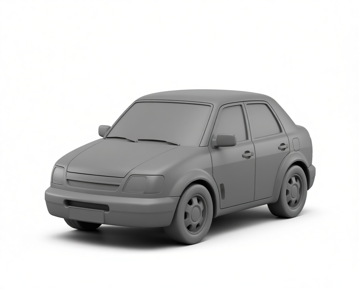 Generic Sedan Model free 3D printable STL