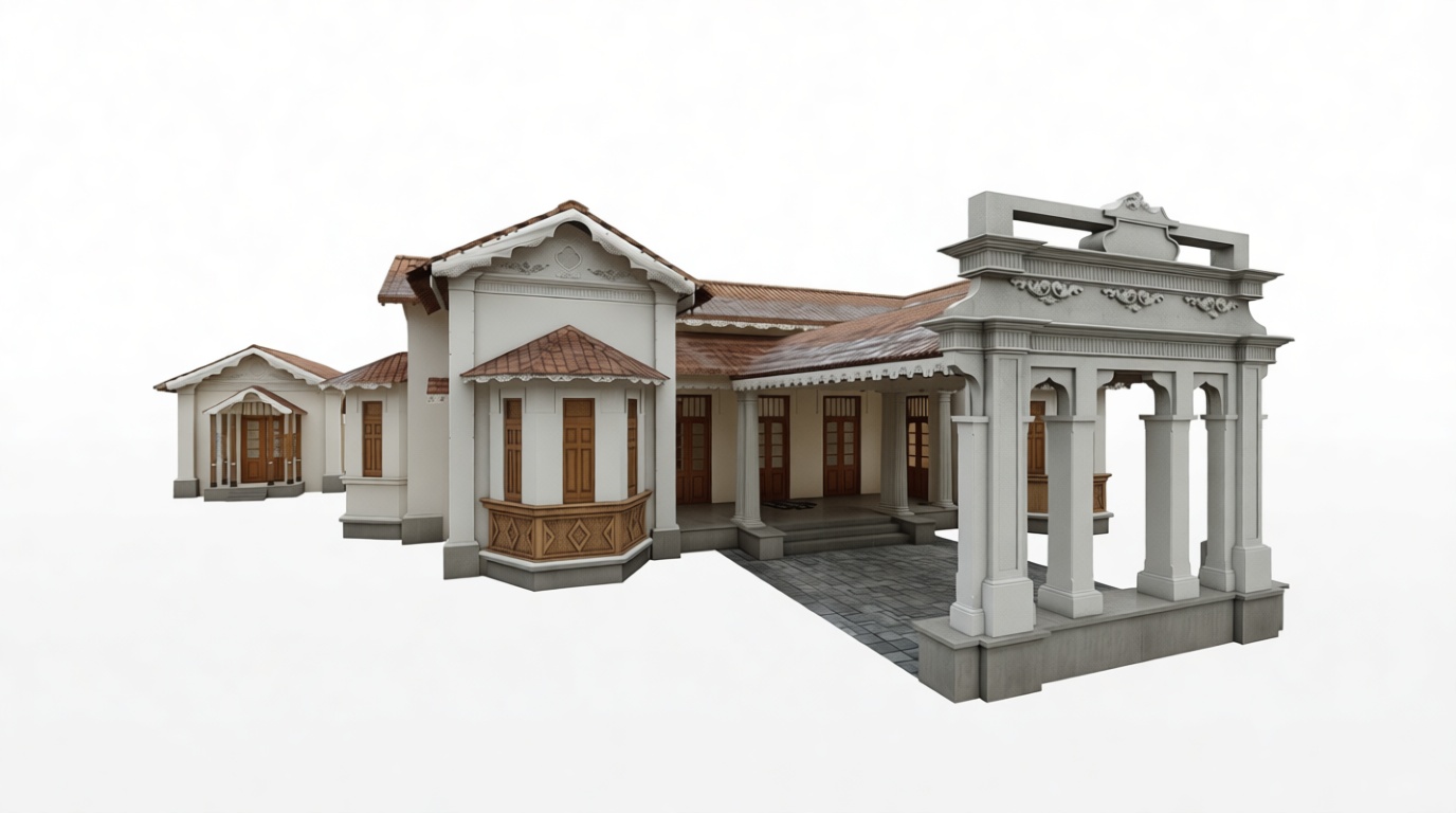 Kerala Traditional House Model free 3D printable STL