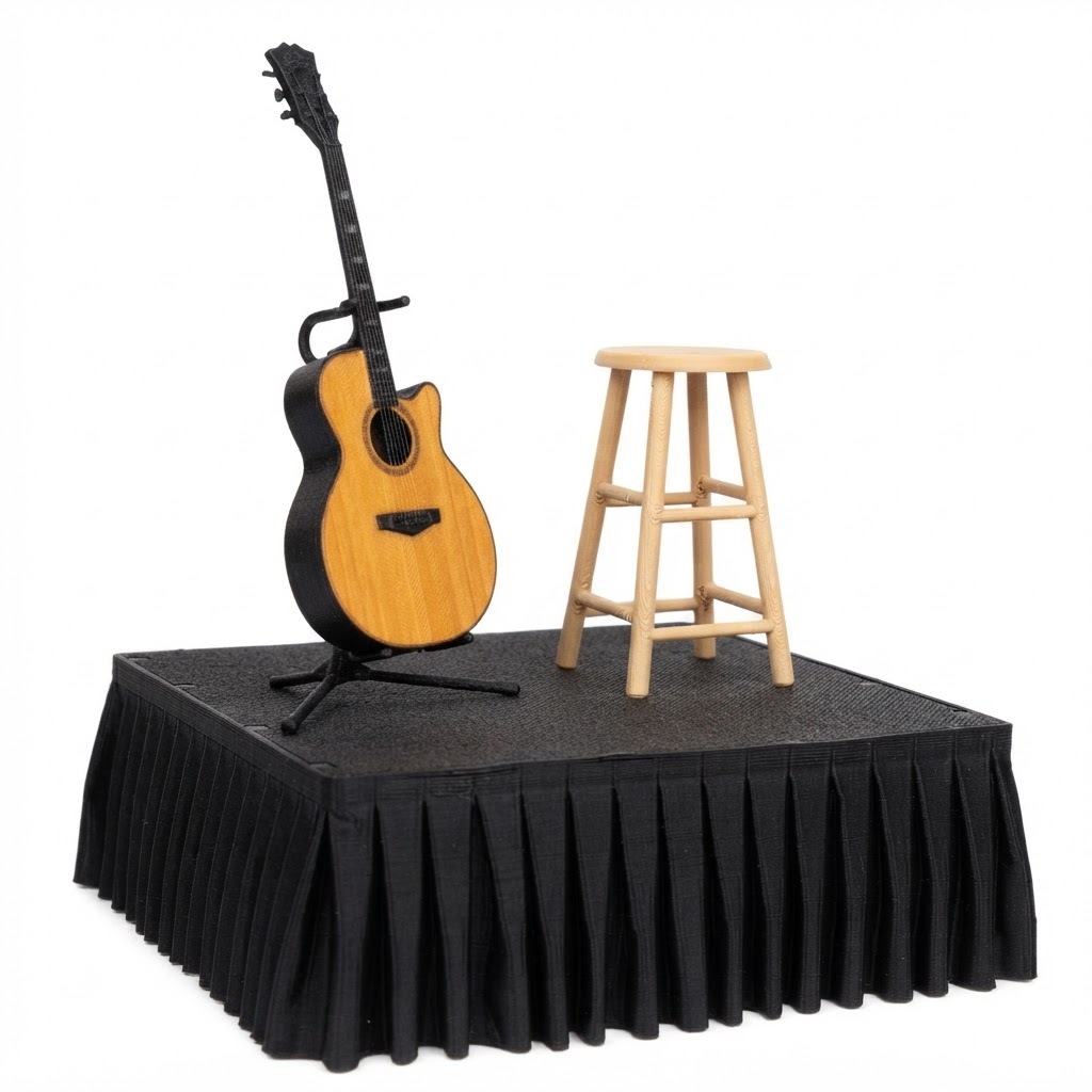 Acoustic Guitar Miniature free 3D printable STL