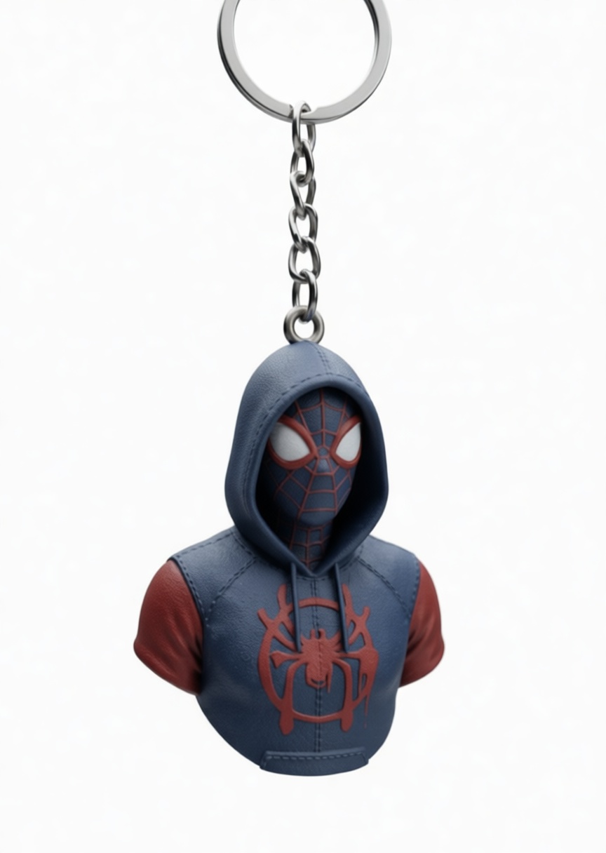Miles Morales Bust Keychain free 3D printable STL