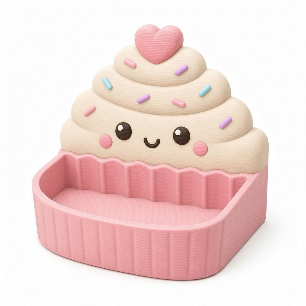 Kawaii Cupcake Holder free 3D printable STL