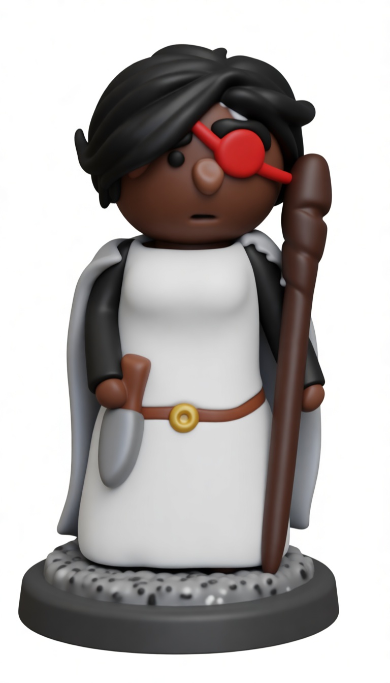 Female Mage Figurine free 3D printable STL