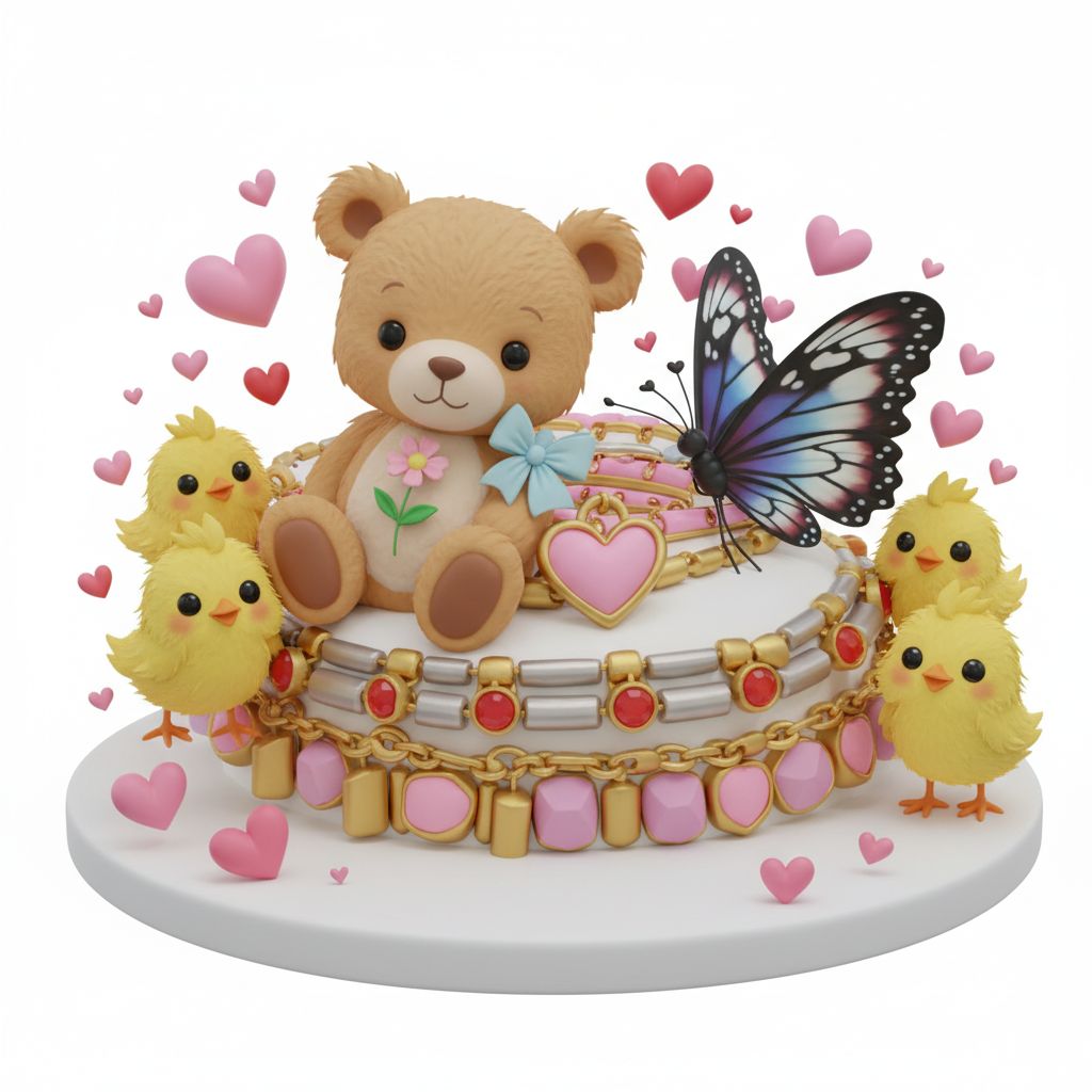 Teddy Bear Figurine with Chicks free 3D printable STL