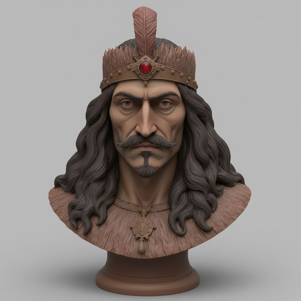 Regal Warrior Bust free 3D printable STL