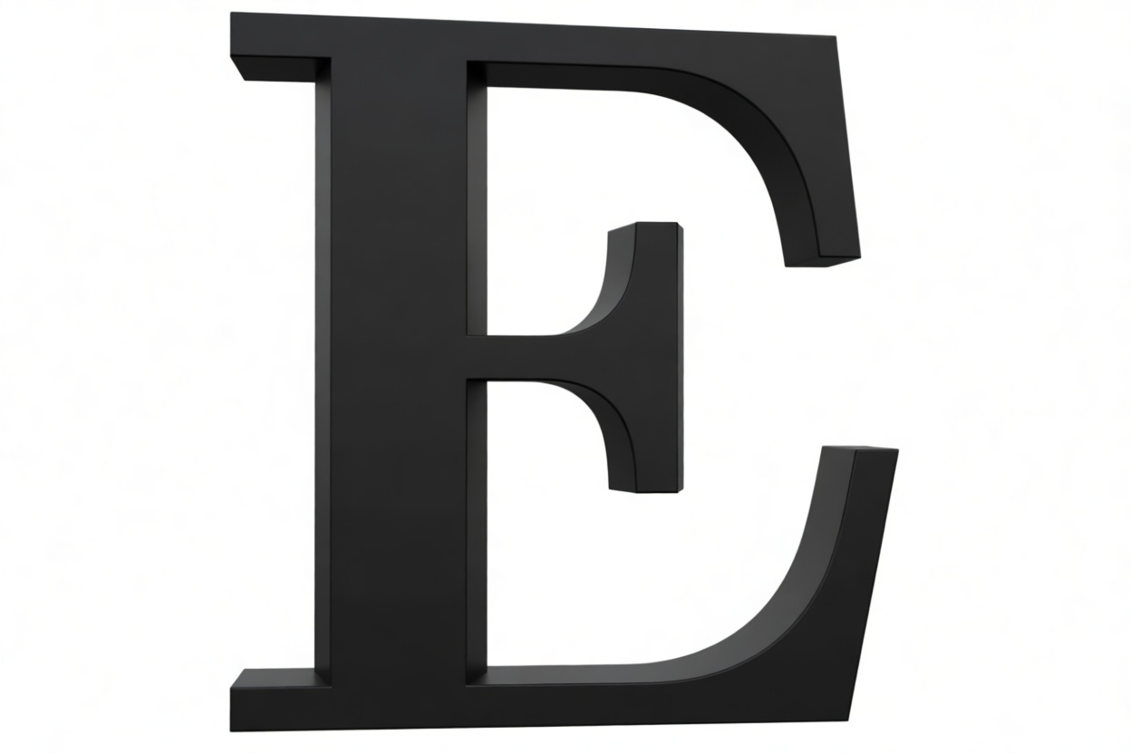 Letter E Sculpture free 3D printable STL