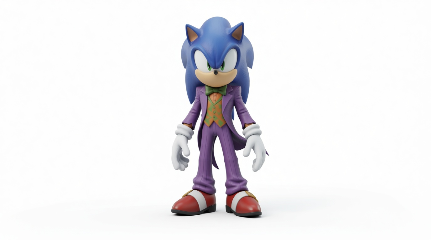 Sonic Joker Figurine free 3D printable STL