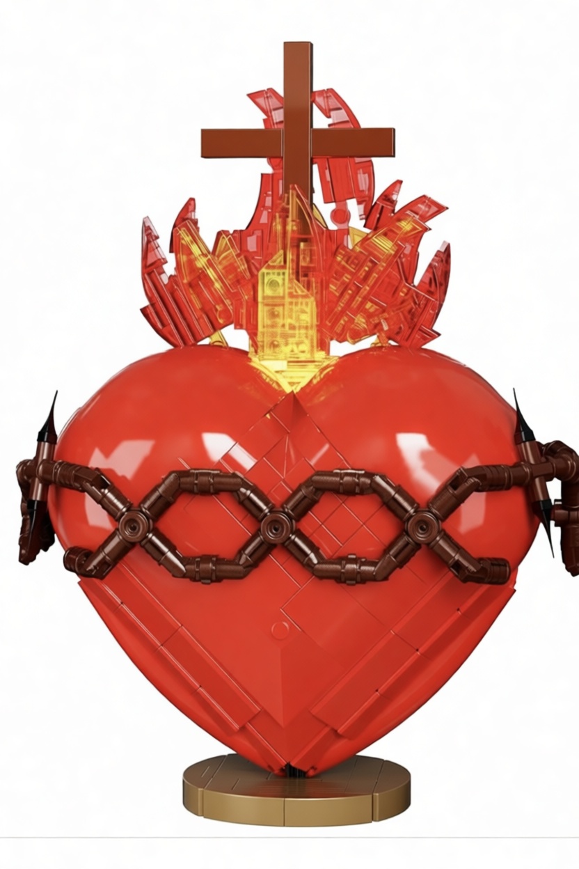 Sacred Heart Sculpture free 3D printable STL