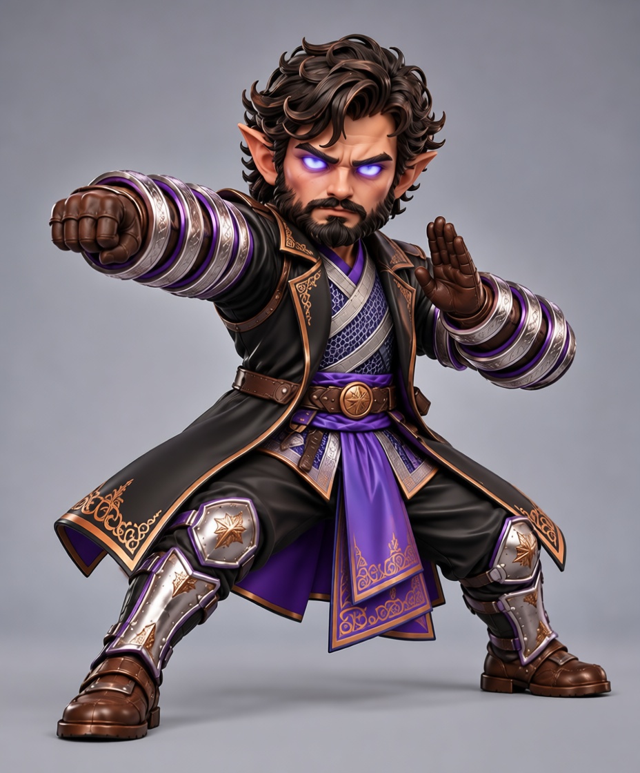 Elf Mage Figurine free 3D printable STL