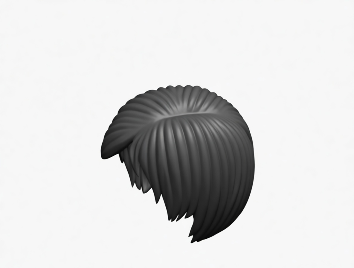 Short Hair Style Model free 3D printable STL