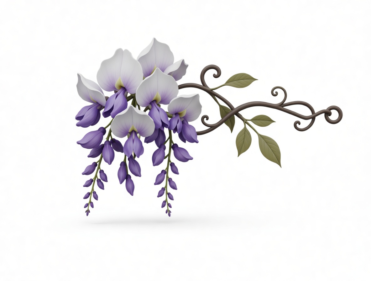 Wisteria Flower Branch free 3D printable STL