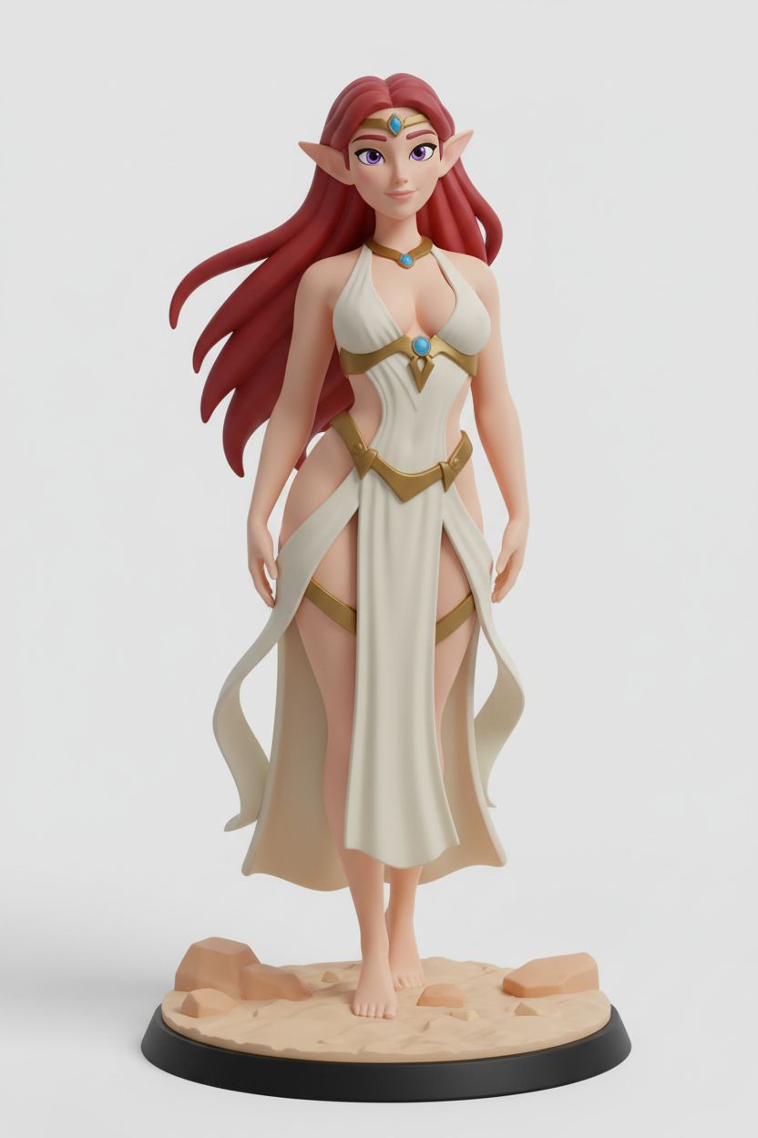 Elven Princess Figure free 3D printable STL