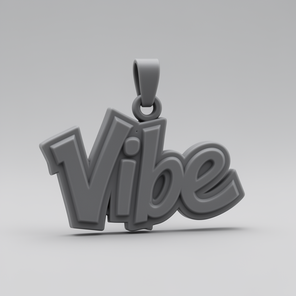 Vibe Graffiti Pendant free 3D printable STL