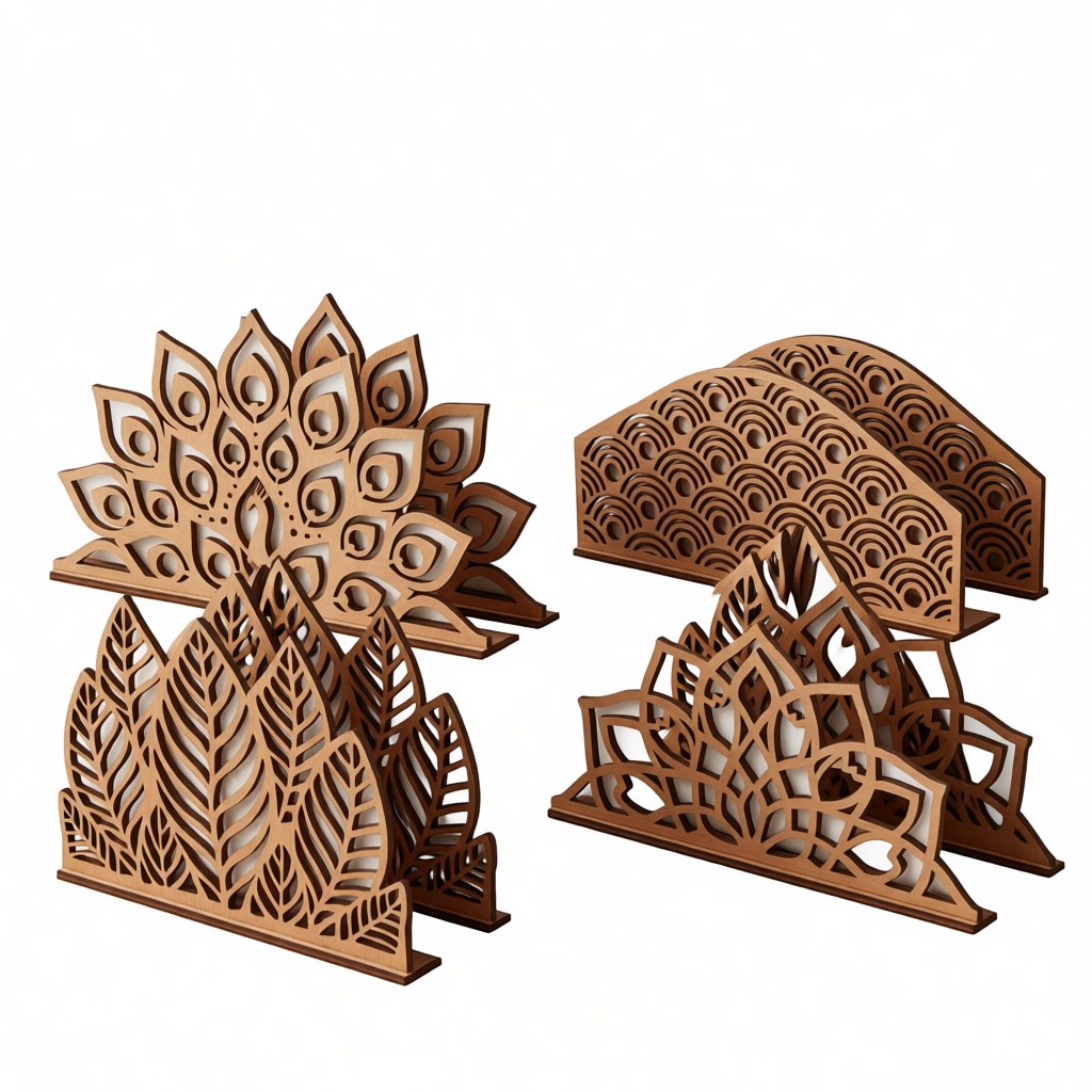 Decorative Wooden Napkin Holders free 3D printable STL