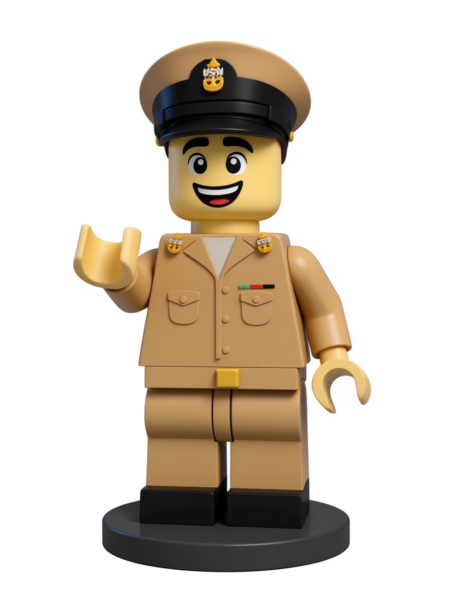 LEGO Army Officer Figurine free 3D printable STL