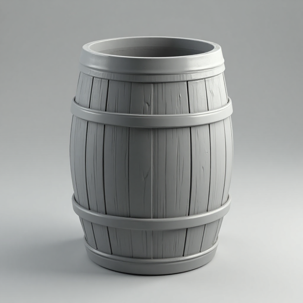 Wooden Barrel Figurine free 3D printable STL