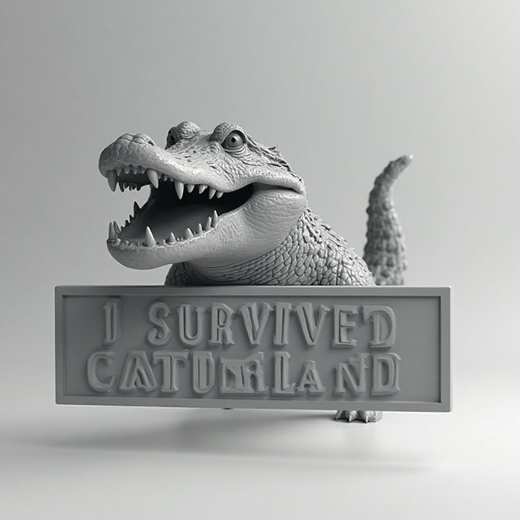 I Survived Gatorland Nameplate free 3D printable STL
